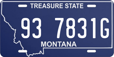 MT license plate 937831G