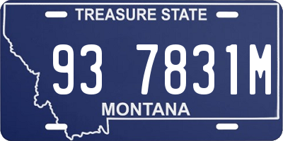 MT license plate 937831M