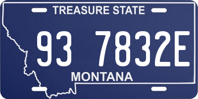MT license plate 937832E