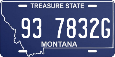 MT license plate 937832G