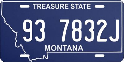 MT license plate 937832J