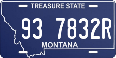 MT license plate 937832R