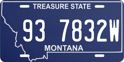 MT license plate 937832W