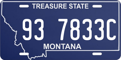 MT license plate 937833C