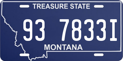 MT license plate 937833I