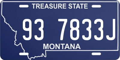 MT license plate 937833J