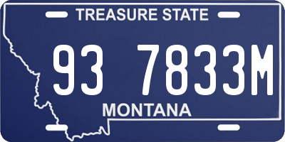 MT license plate 937833M