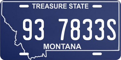 MT license plate 937833S
