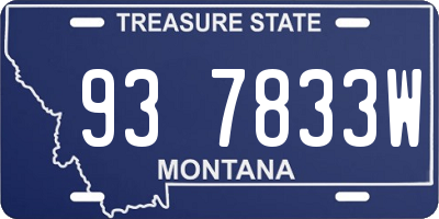 MT license plate 937833W