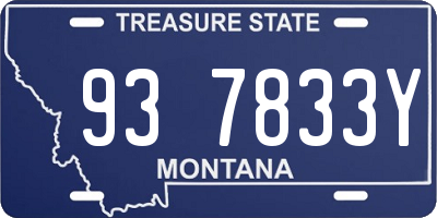 MT license plate 937833Y