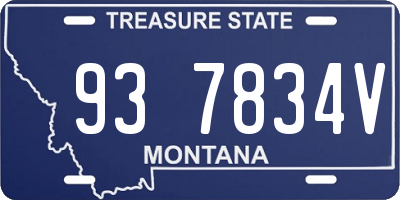 MT license plate 937834V