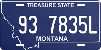 MT license plate 937835L