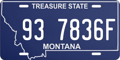 MT license plate 937836F
