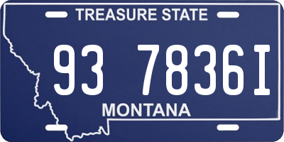 MT license plate 937836I