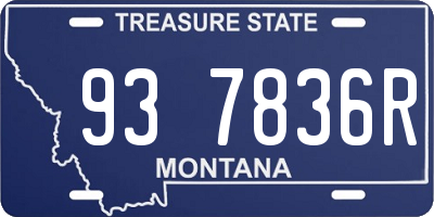 MT license plate 937836R