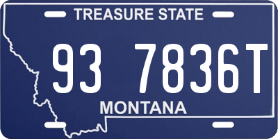 MT license plate 937836T