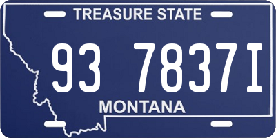 MT license plate 937837I