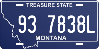 MT license plate 937838L