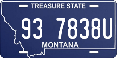 MT license plate 937838U