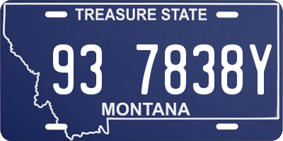 MT license plate 937838Y