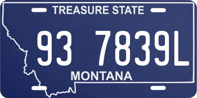 MT license plate 937839L
