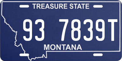 MT license plate 937839T