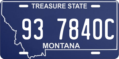 MT license plate 937840C