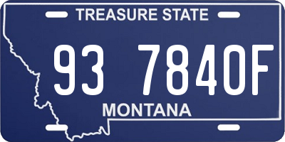 MT license plate 937840F
