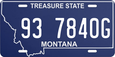 MT license plate 937840G