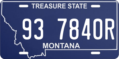 MT license plate 937840R
