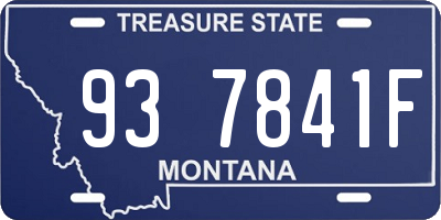 MT license plate 937841F