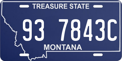 MT license plate 937843C