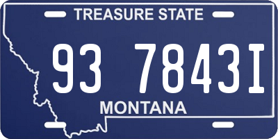 MT license plate 937843I