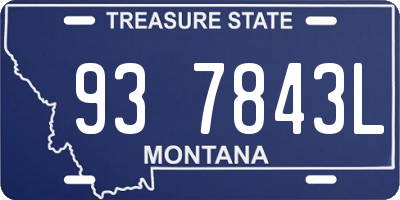 MT license plate 937843L