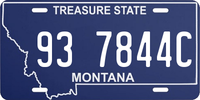 MT license plate 937844C