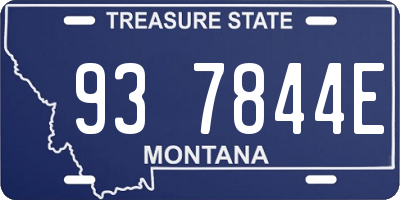 MT license plate 937844E