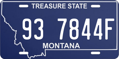 MT license plate 937844F