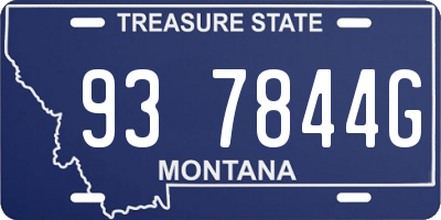 MT license plate 937844G