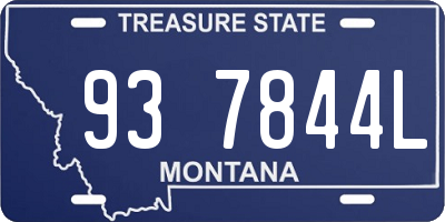 MT license plate 937844L