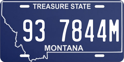 MT license plate 937844M