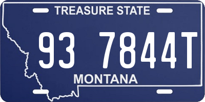 MT license plate 937844T