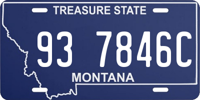 MT license plate 937846C