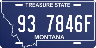MT license plate 937846F