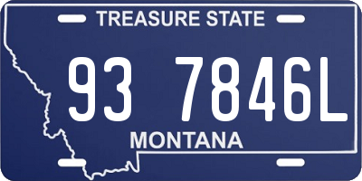 MT license plate 937846L