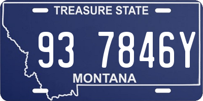 MT license plate 937846Y