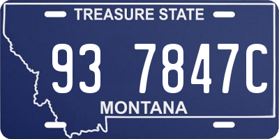 MT license plate 937847C