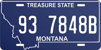 MT license plate 937848B