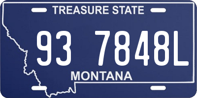 MT license plate 937848L