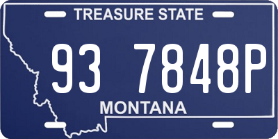 MT license plate 937848P