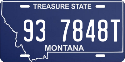 MT license plate 937848T